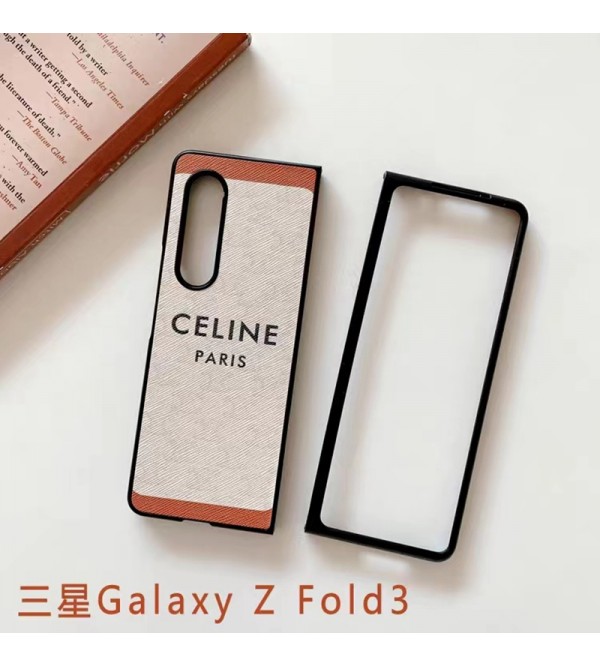 CELINE ブランド セリーヌ Galaxy Z Fold4/Fold3ケース かわいい 折りたたむ式 モノグラム セレブ愛用 ギャラクシーZフォールド4/3カバー 激安 ファッション メンズ レディース